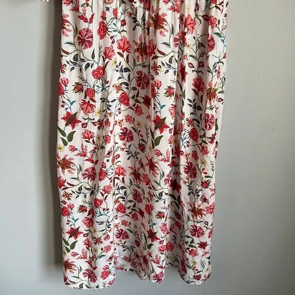 NEW Anthropologie By Mark D. Sikes Smocked Puff-Sleeve Dress Floral - Picture 7 of 16